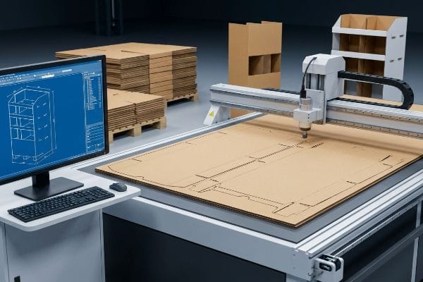 cardboard display cad cutting