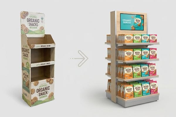 cardboard display digital fixture