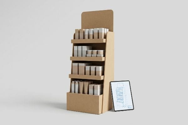 cardboard display tablet blueprint