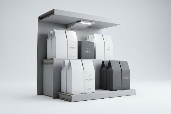 cardboard product display led light