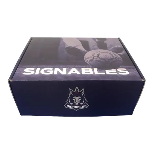 closed cardboard shipping display box