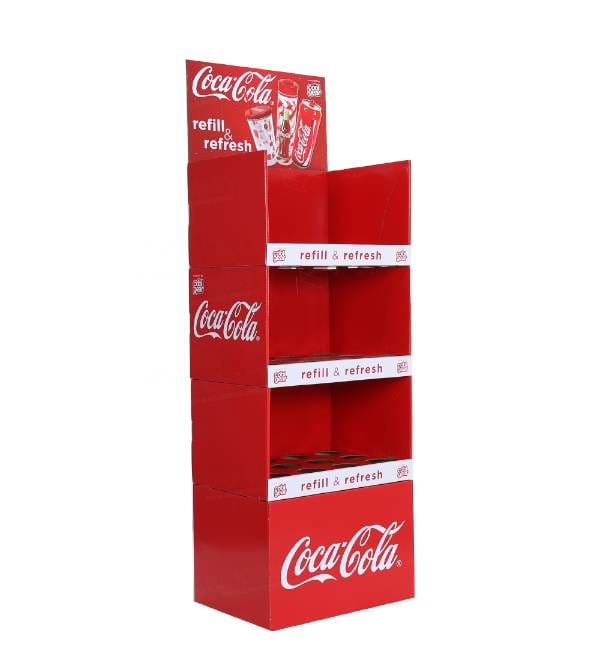 Coca-Cola красная картонная витрина fsdu