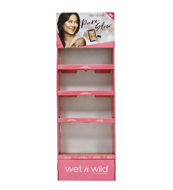 corrugated beauty merchandising stand