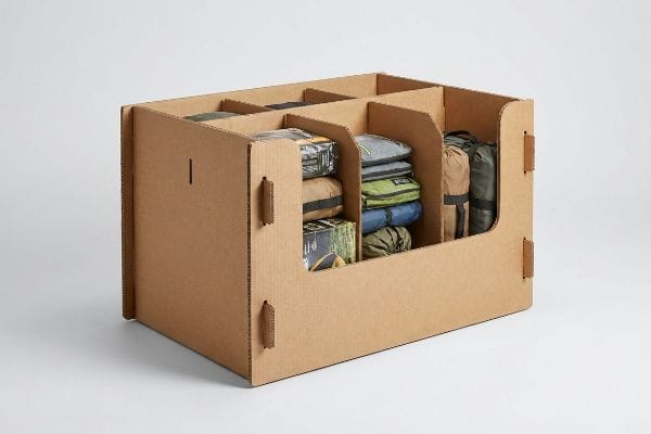 corrugated bin internal storage