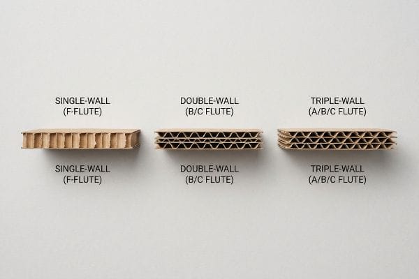 corrugated board flute types