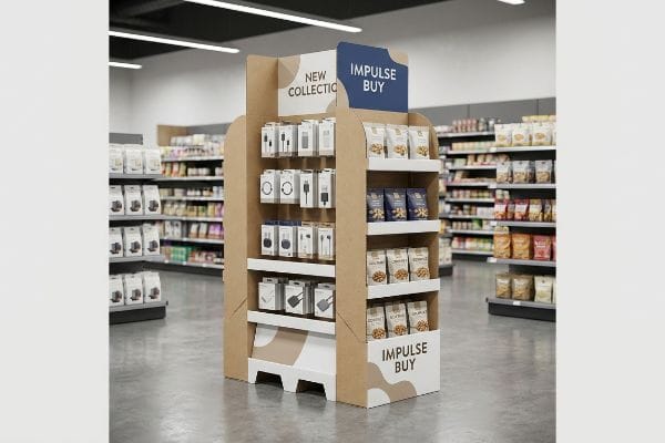 corrugated cardboard impulse buy display