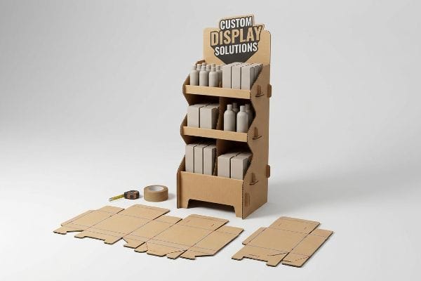 corrugated display flat packs