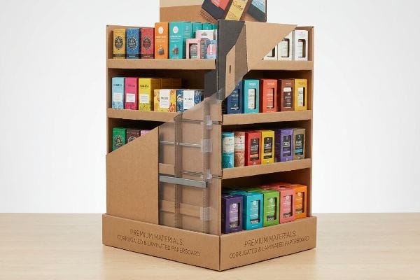 What materials are used for endcap displays?