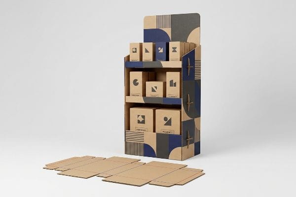 corrugated display unassembled boxes 1