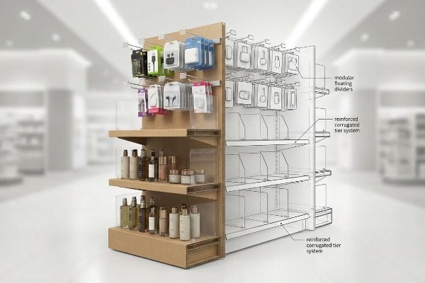 corrugated endcap design diagram