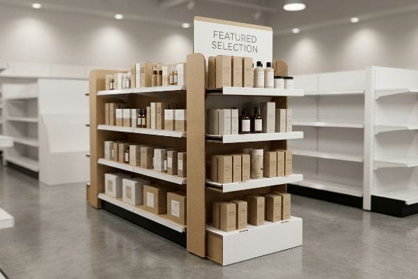 corrugated featured selection endcap