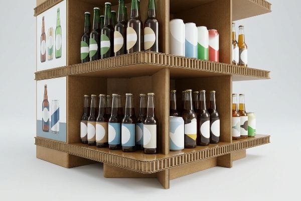 corrugated fluting shelf edge