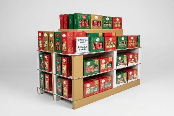 corrugated holiday display boxes