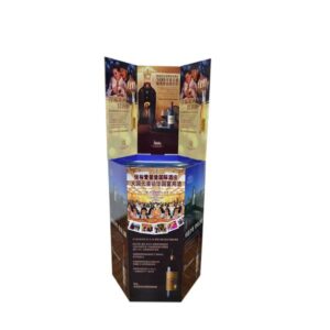 custom hexagonal cardboard display wine