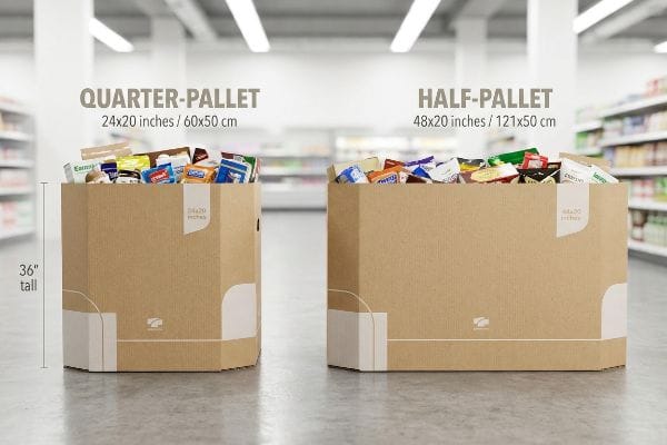 dump bin pallet sizes