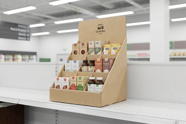 Corrugated PDQ display stand with