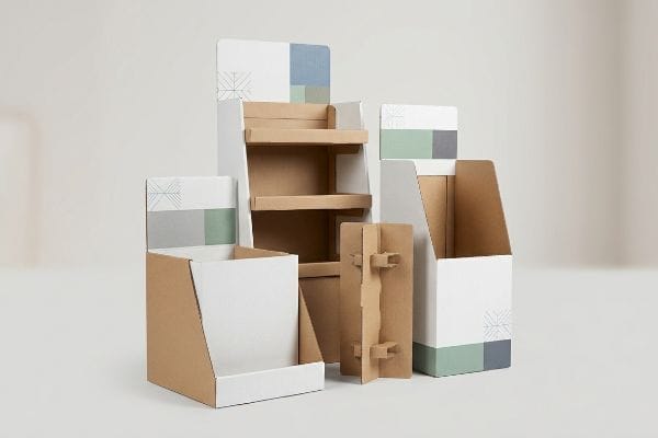 geometric corrugated displays