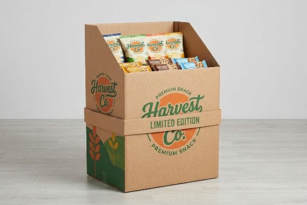 harvest co corrugated display