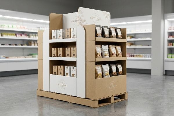 kraft paper coffee snack display