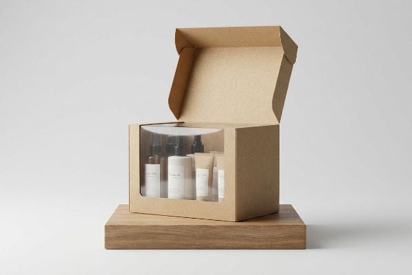 kraft window skincare box