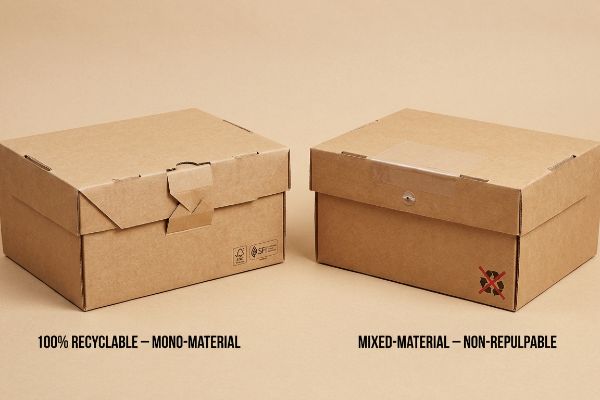 Two corrugated boxes, one