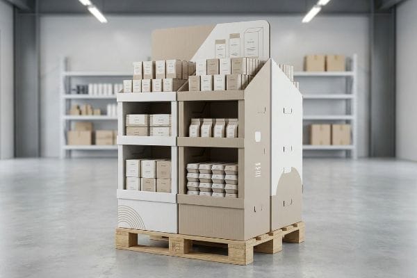 multi tier cardboard pallet display