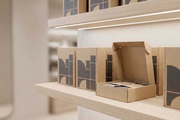 open kraft box display
