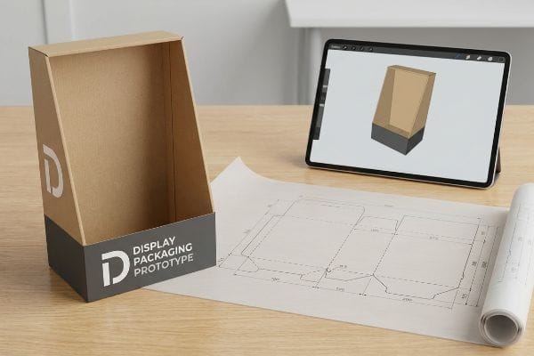 packaging prototype dieline render