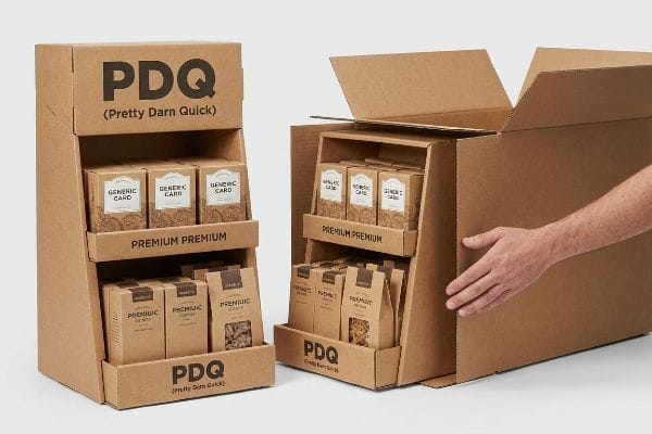 pdq display unboxing carton