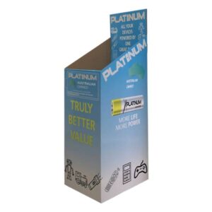 platinum batteries cardboard display dump bin