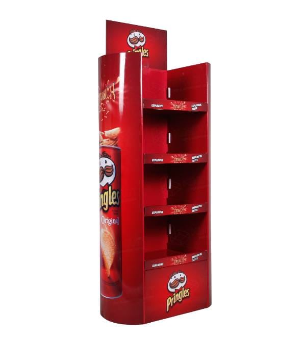 красный Pringles картонная витрина главный