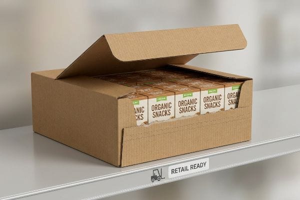 retail ready organic snacks box