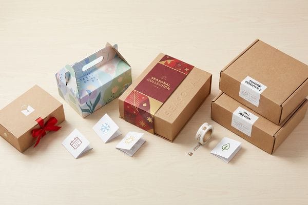 seasonal collection packaging gold foil