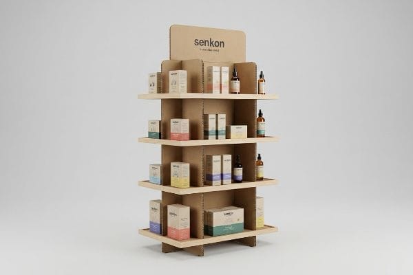 senkon corrugated four tier display