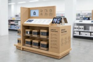 Displays educativos para pontos de venda que simplificam produtos complexos