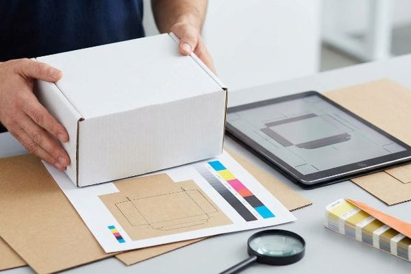 white sample box digital proof