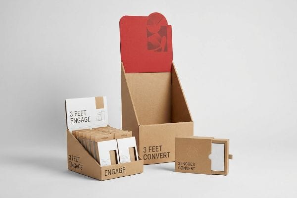 Kraft corrugated retail display units, including 