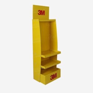 3m yellow cardboard display retail fsdu