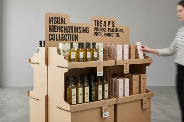 Corrugated cardboard display for