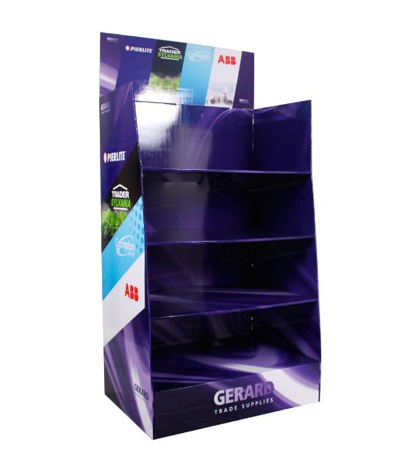4 tier cardboard display electrical hardware main