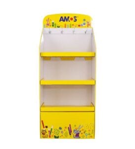 amos cardboard floor display stand