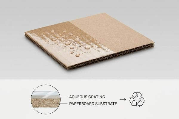 aqueous coating paperboard diagram