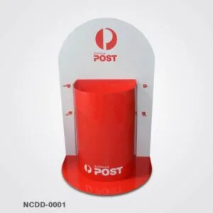 australia post custom cardboard display dump bin
