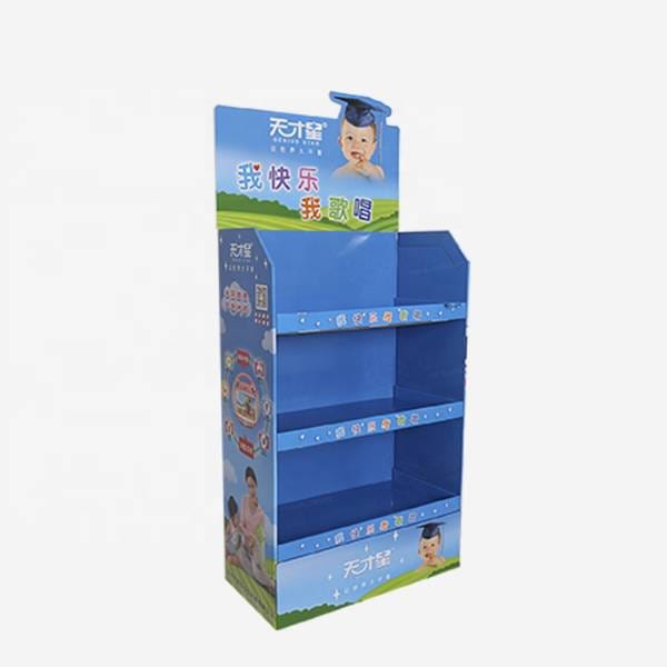 baby product cardboard display 3 tier fsdu