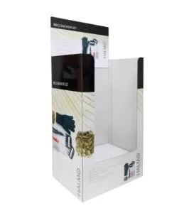 bbq smoker set cardboard floor display