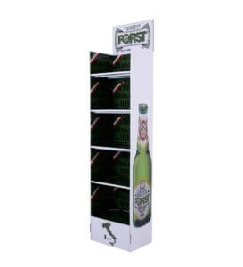 beer bottle cardboard display stand