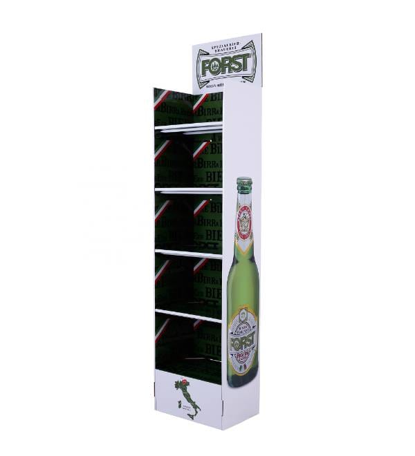 beer bottle cardboard display stand