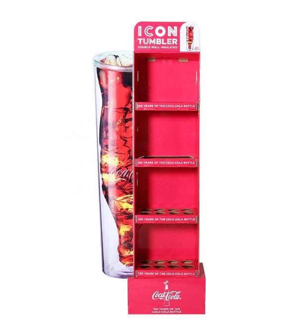 beverage themed 4 shelf cardboard display