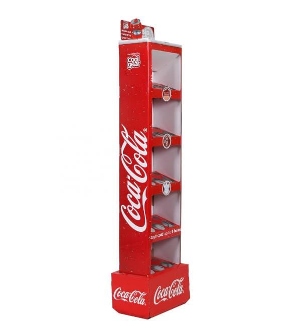 beverage tumbler cardboard display coca cola