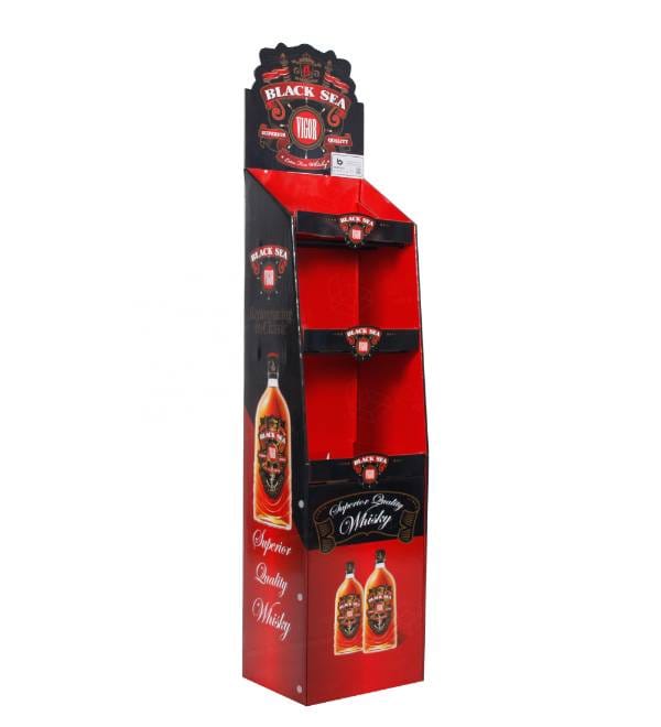 black sea whisky cardboard display